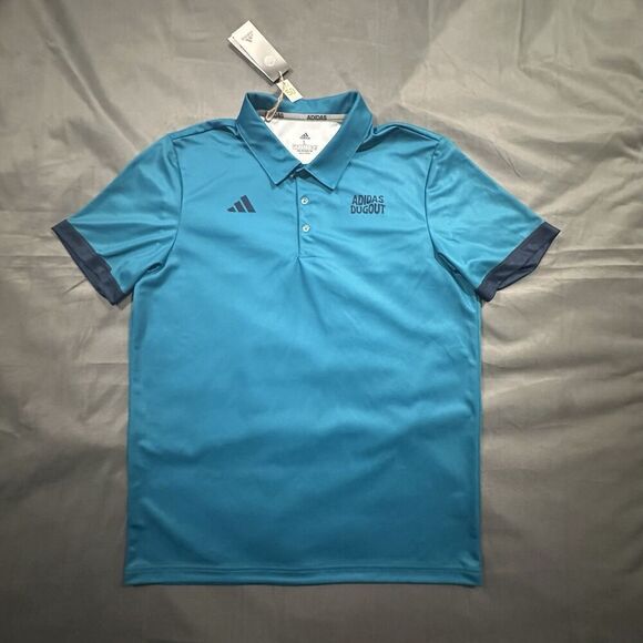 Adidas Other - Adidas Shirt Mens Large Summer Bash Dugout Polo Button Primegreen Short Sleeve